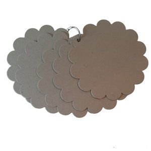 Set of 5 Cardboard Flower Cutouts Templates